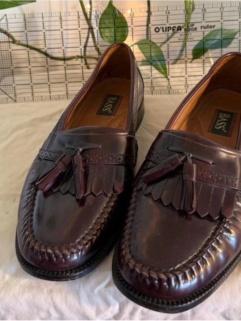 GH Bass Men's Tassel Kiltie Loafers - Burgundy/Deep Wine